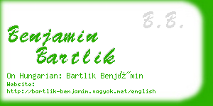 benjamin bartlik business card